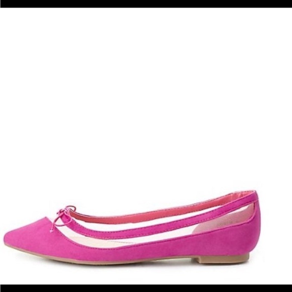New Charlotte Russe x Bamboo Mesh Pointed Toe Flats - 5.5 - Picture 2 of 4